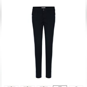 Anatomie Luisa Skinny Jean Pants with Stripe in navy/White, Size XS